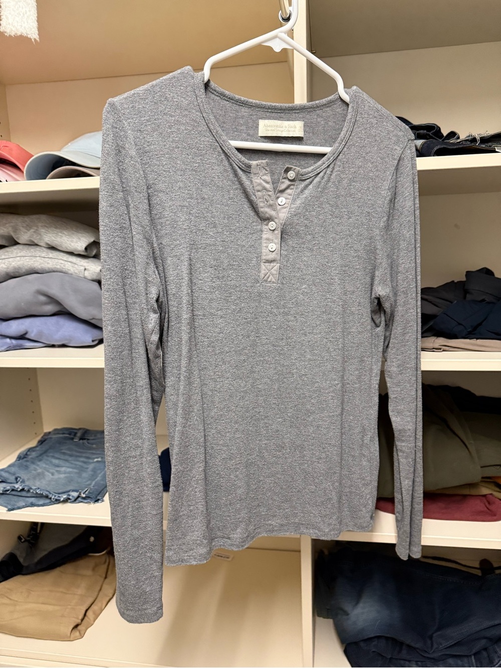A&F Lounge Collection Long-Sleeve Henley Shirt